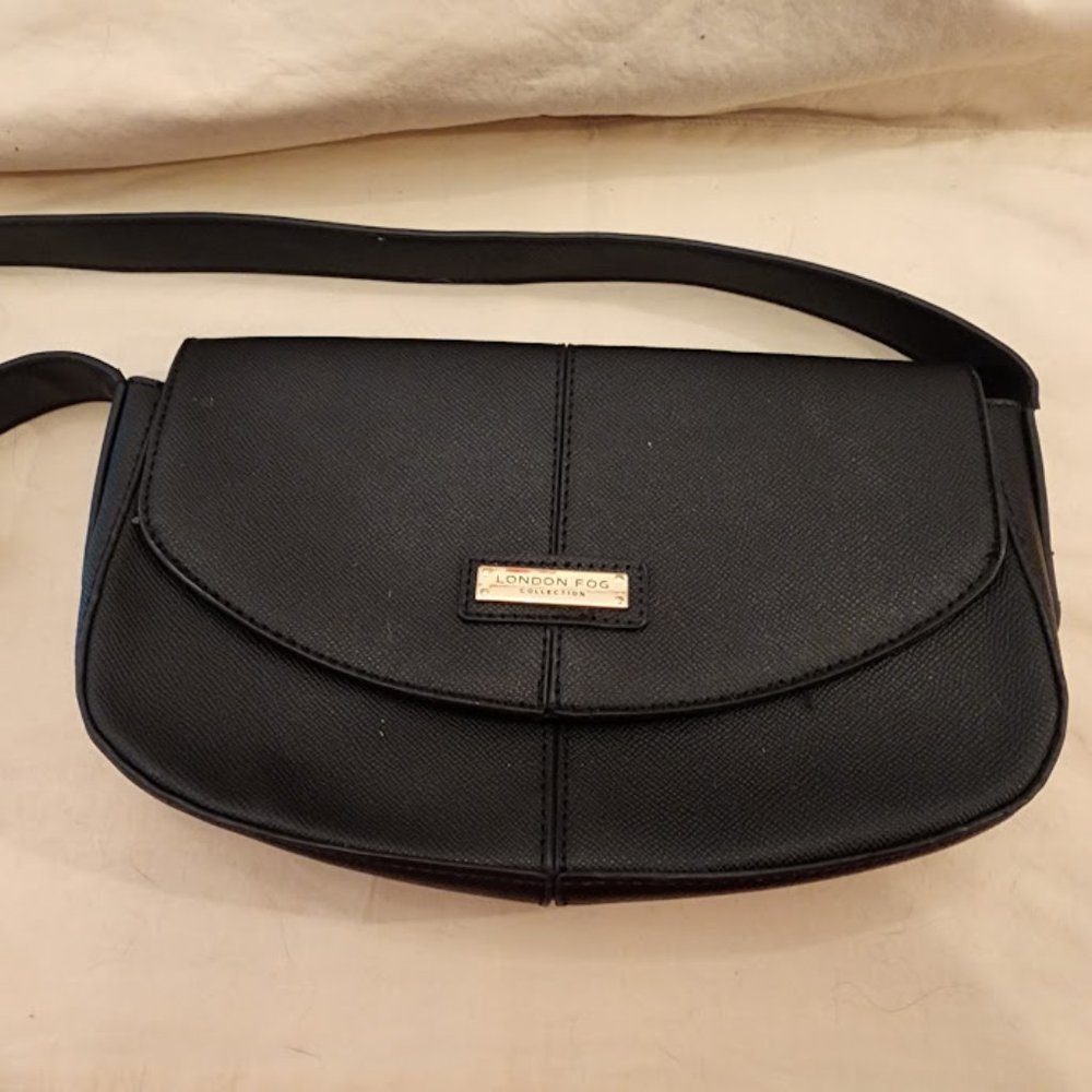 London Fog Black Shoulder Bag 11x7x3 - Picture 1 of 6